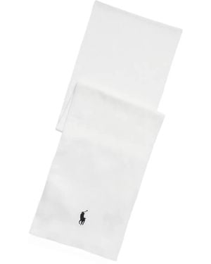Polo Ralph Lauren Logo-Detail Cotton Scarf - White