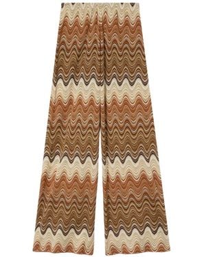 MC2 Saint Barth Amalia Degradé Raschel Long Trousers Pant - Natural
