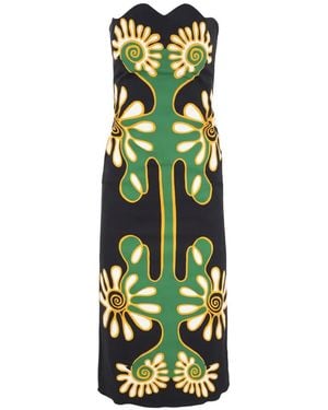 Cala De La Cruz Robe-Bustier À Fleurs - Green