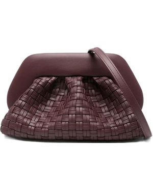 THEMOIRÈ Gewebte Clutch mit Raffungen - Lila