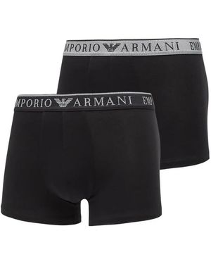 EA7 Set De 2 Bóxeres Con Logo En La Cinturilla - Negro