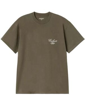 Carhartt Logo-Detail Short-Sleeve T-Shirt - Grey