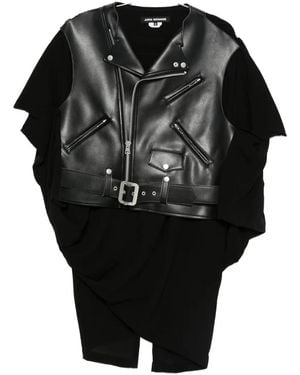 Junya Watanabe Draped zip-fastening jacket - Schwarz