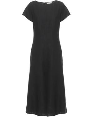 Antonelli Matilde Panelled Short-Sleeve Dress - Black