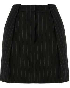 Sportmax Pinstripe Mini Skirt - Black