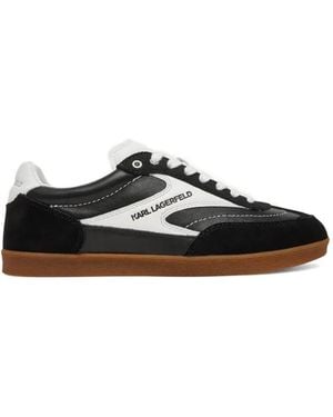 KARL LAGERFELD Kandidate Leather Trainers - Black