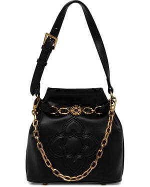 ALDO Logo-Plaque Bucket Bag - Black