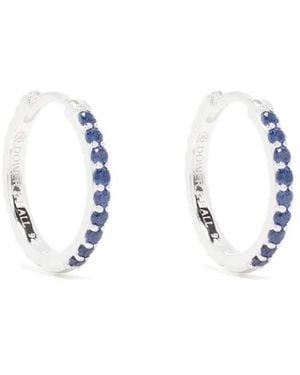 Dower & Hall Medium Azure Hoops - White