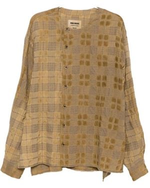 Uma Wang Checked top - Natur
