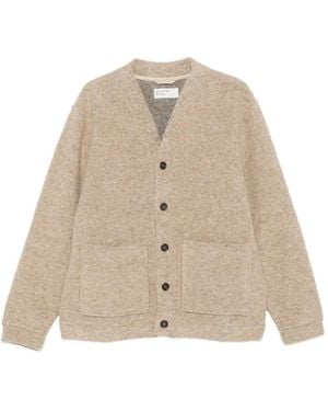 Universal Works Button-Up Wool Cardigan - Natural
