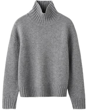 Almada Label Nola Ribbed-Knit Roll-Neck Jumper - Grey