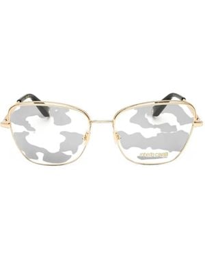 Roberto Cavalli Geometric-Frame Glasses - White