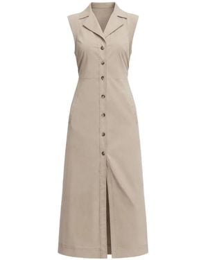 Veronica Beard Orla Button-Front Dress - Natural