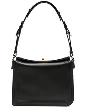 Lanvin Sac Porté Épaule Compagnon En Cuir - Noir