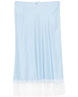 Moschino Jupe Mi-Longue À Ornements En Dentelle - Blue