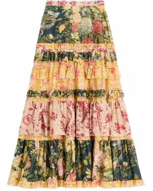 Valentino Garavani Apres L'Hiver Tiered Skirt - Yellow
