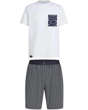 KARL LAGERFELD Ikon Short Pyjama Set - White
