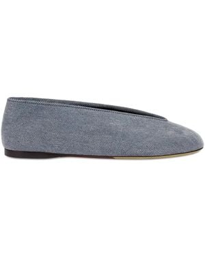 Moschino Denim Ballet Flats - Grey