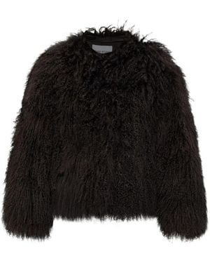 Stand Studio Lamb-fur jacket - Schwarz