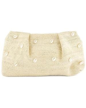 Sensi Studio Mini Seashell-Sisal Clutch - Natur