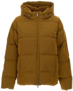 K-Way Logo-Patch Puffer Jacket - Green