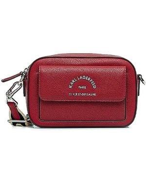 Karl Lagerfeld Embellished Cross Body Bag - Red