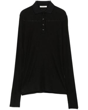 Entire studios Long-Sleeve Polo Shirt - Black