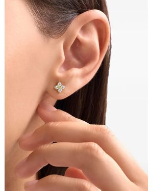 Roberto Coin Pendientes Princess Flower Con Diamantes - Negro