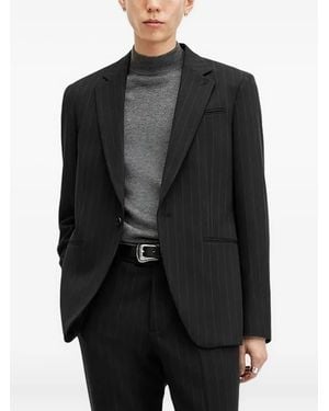 AllSaints Heddon Pinstripe Single-Breasted Blazer - Black