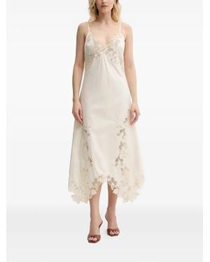 Guess Floral-Lace Midi Dress - Natural