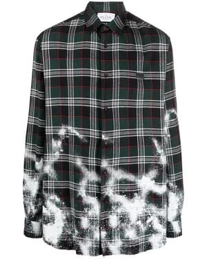Philipp Plein Dandy Tartan-Check Shirt - Black