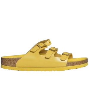 Birkenstock Florida Triple-Strap Buckled Sandals - Yellow