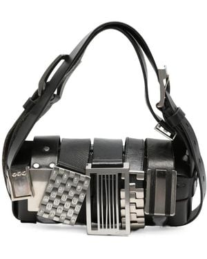 HODAKOVA Buckle-Embellished Woven Tote Bag - Metallic