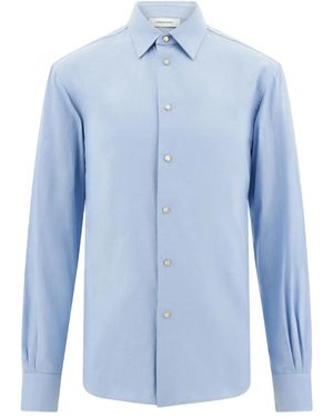 Ferragamo Snap-Button Shirt - Blue