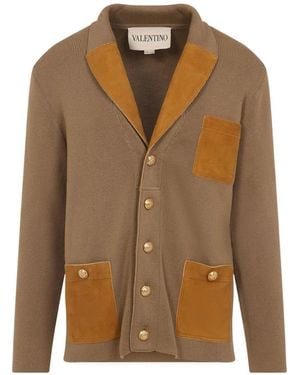 Valentino Garavani Panelled Cardigan - Brown