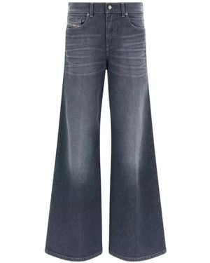 DIESEL D-Akemi Whiskered Jeans - Blue