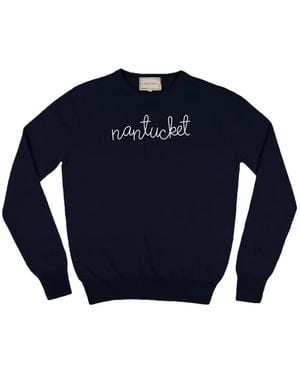 Lingua Franca Nantucket Sweatshirt Mit Rundem Ausschnitt - Blau
