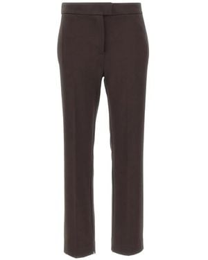 Kaos Straight-Leg Slit-Hem Pants - Gray