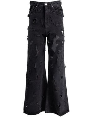 MATIERES FECALES Distressed-Effect Jeans - Black