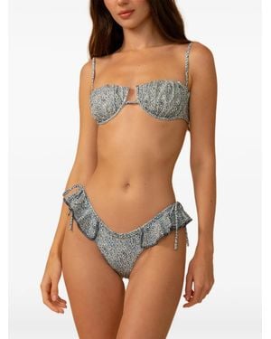 Montce Uno Ruffle-Trim Bikini Bottoms - Bleu