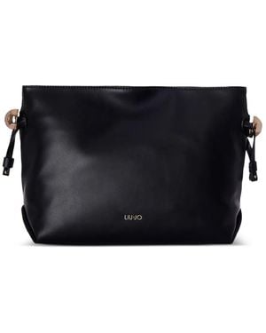 Liu Jo Medium Logo-Detail Shoulder Bag - Black