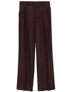 Manuel Ritz Double-Pleated Pants - Brown