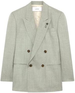 Lardini Double-Breasted Blazer - White