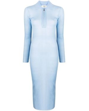 Fendi Light- Silk Blend Dress - Blue