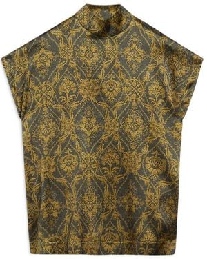 Momoní Ulla Printed Silk-Satin Blouse - Green