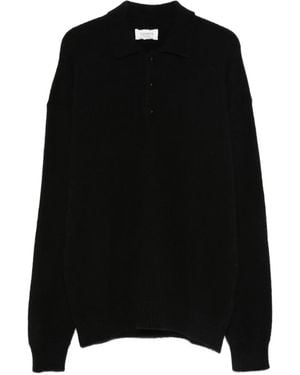 Laneus F5Lamakp018 Buttoned Polo Shirt - Black