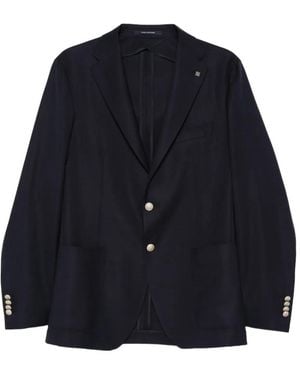 Tagliatore Veste Boutonnée À Col À Revers Crantés - Bleu