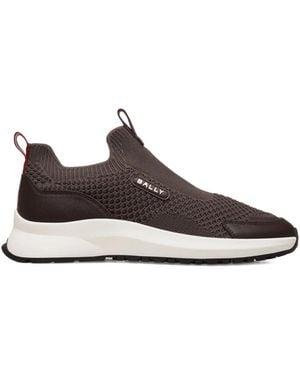 Bally Baskets À Effet En Maille - Brown