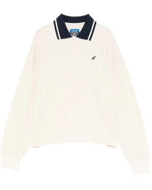 SPORT b. by agnès b. Polo À Manches Longues Avec Broderie Dinosaure - White