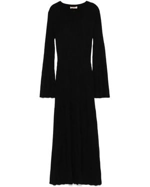 Twinset Ribbed Maxi Dress - Black